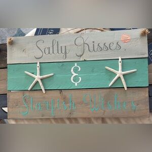 Coastal Starfish Wall Decor - Teal and Tan